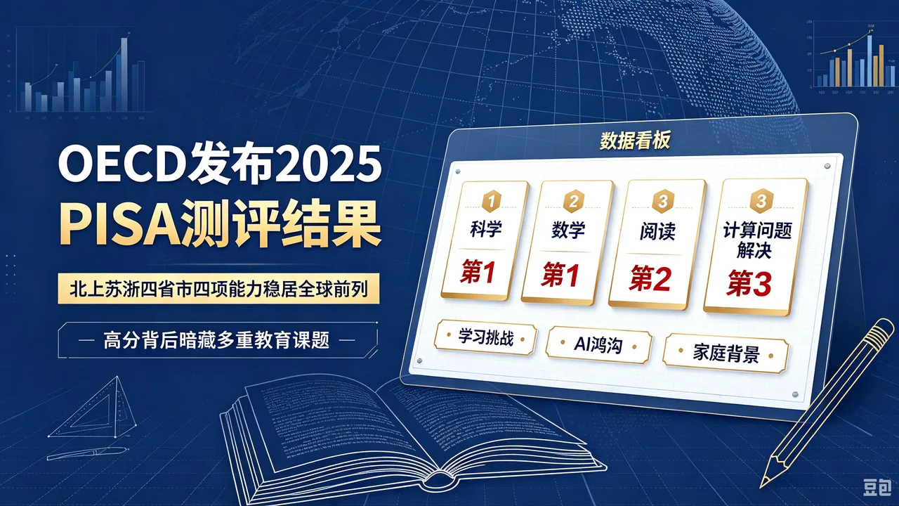 OECD 发布 2025 PISA 测评结果:北上苏浙四省市四项能力稳居全球前列,高分背后暗藏多重教育课题
