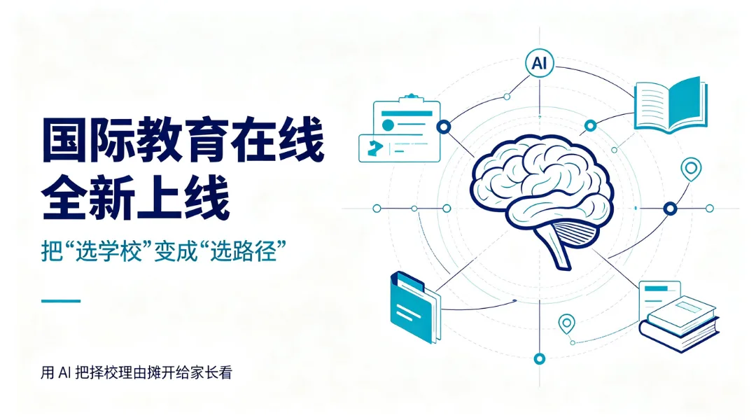 国际教育在线全新上线:把"选学校"变成"选路径",用 AI 把择校理由摊开给家长看