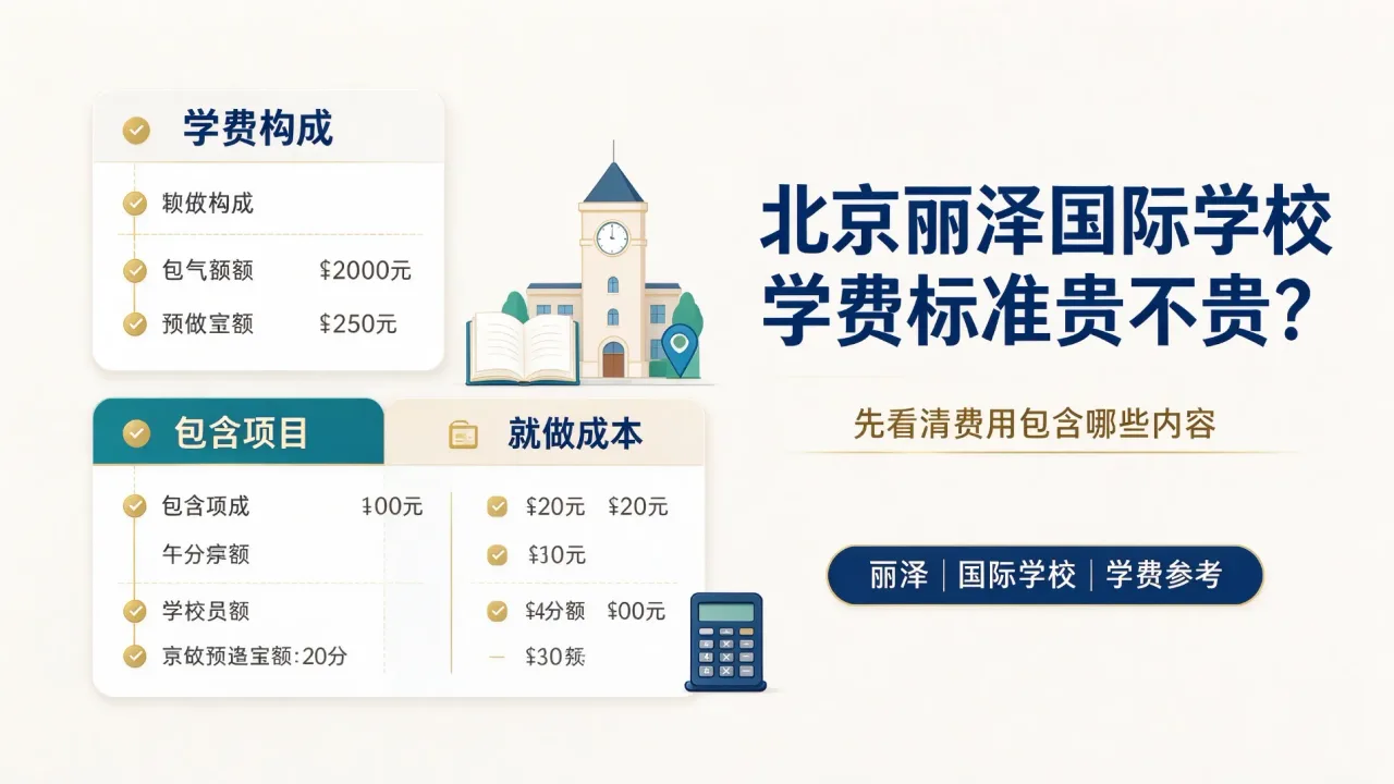 北京丽泽国际学校学费标准贵不贵?先看清费用包含哪些内容