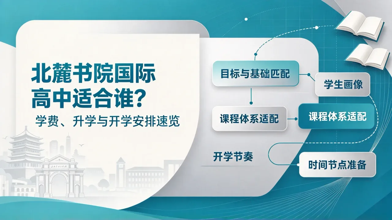 北麓书院国际高中适合谁?学费、升学与开学安排速览