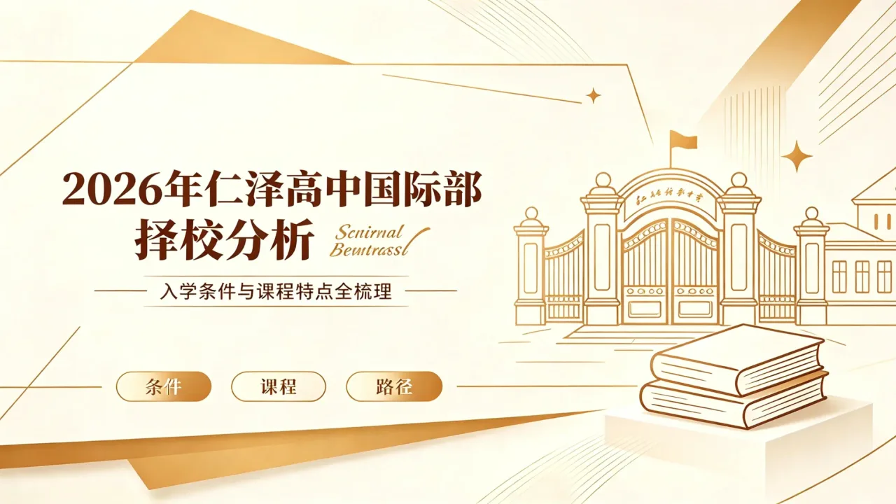 2026年仁泽高中国际部择校分析:入学条件与课程特点全梳理