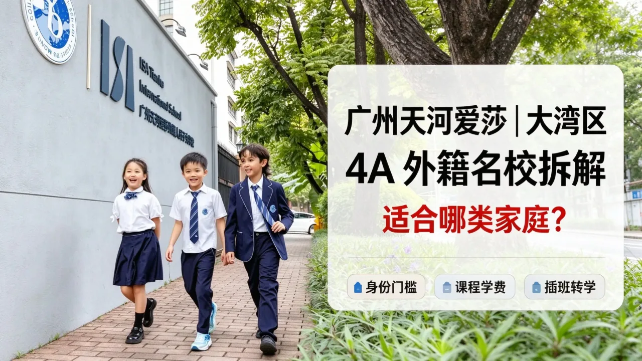 广州天河爱莎|大湾区 4A 外籍名校拆解,适合哪类家庭?