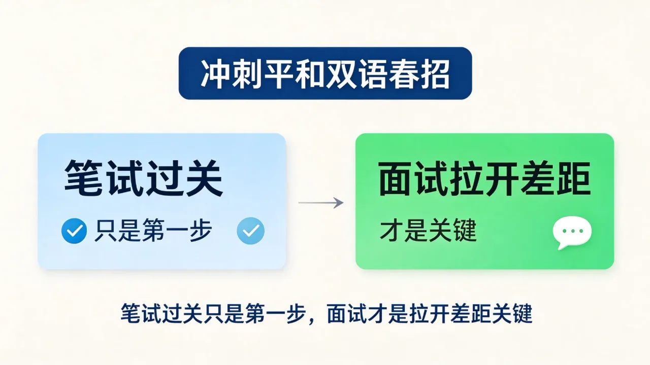 冲刺平和双语春招|笔试过关只是第一步,面试才是拉开差距关键