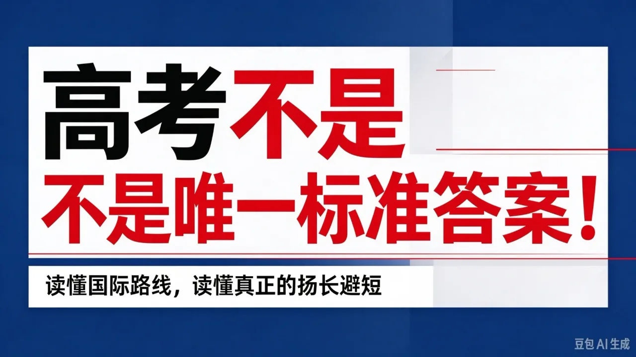 高考不是唯一标准答案!读懂国际路线,读懂真正的扬长避短