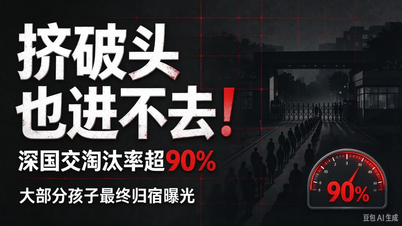 挤破头也进不去!深国交淘汰率超90%,大部分孩子最终归宿曝光