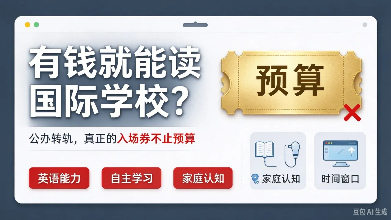 有钱就能读国际学校?公办转轨,真正的入场券不止预算