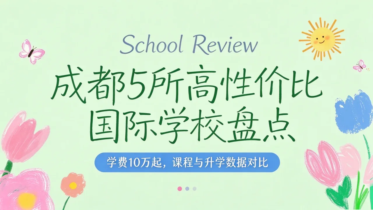 成都5所高性价比国际学校盘点:学费10万起,课程与升学数据对比