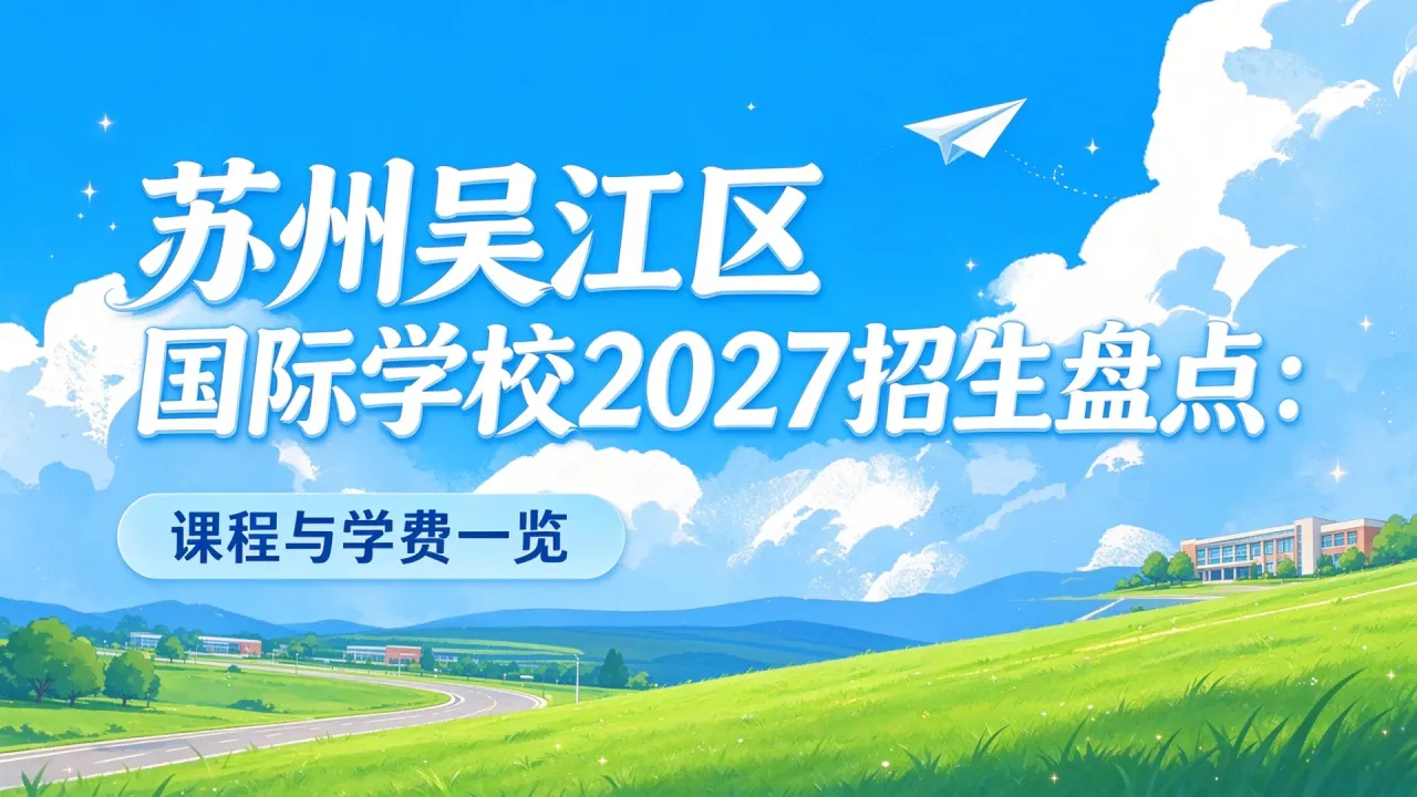 苏州吴江区国际学校2027招生盘点:课程与学费一览