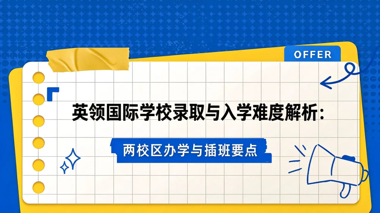 英领国际学校录取与入学难度解析:两校区办学与插班要点