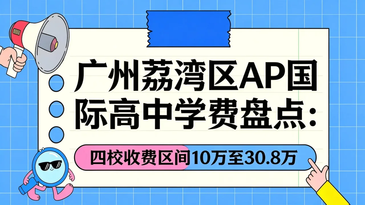 广州荔湾区AP国际高中学费盘点:四校收费区间10万至30.8万