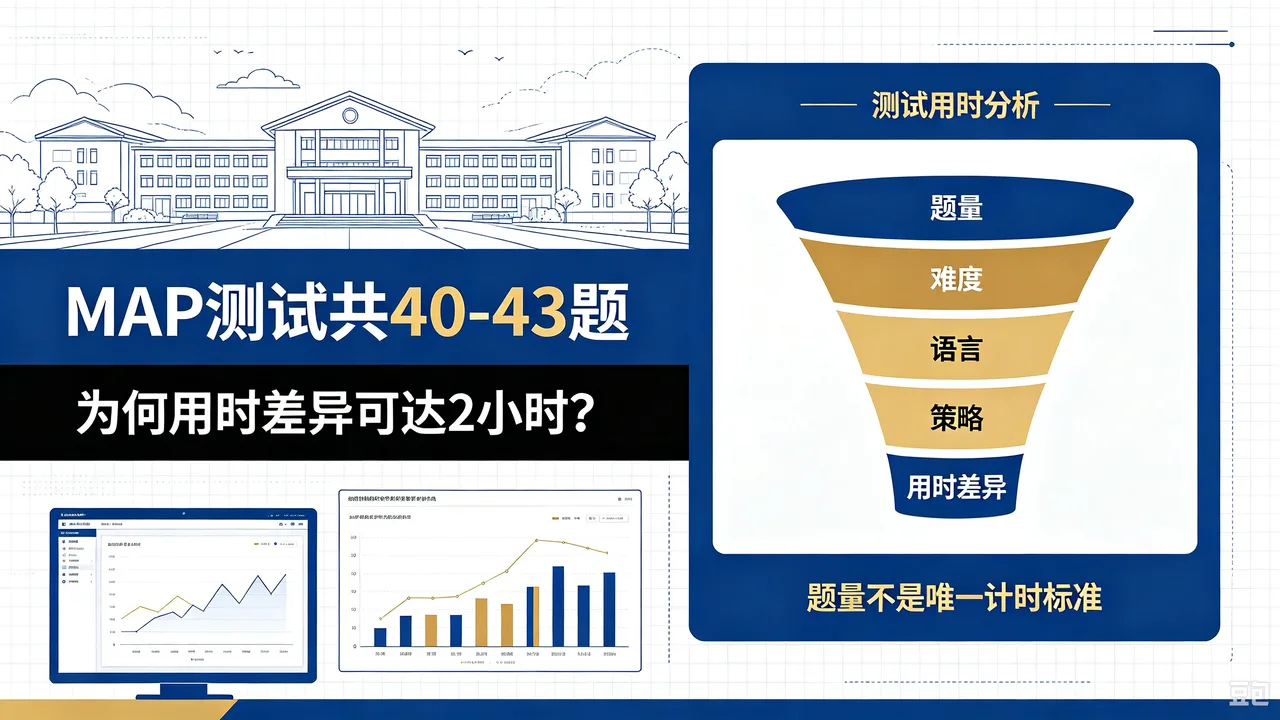MAP测试共40-43题,为何用时差异可达2小时?