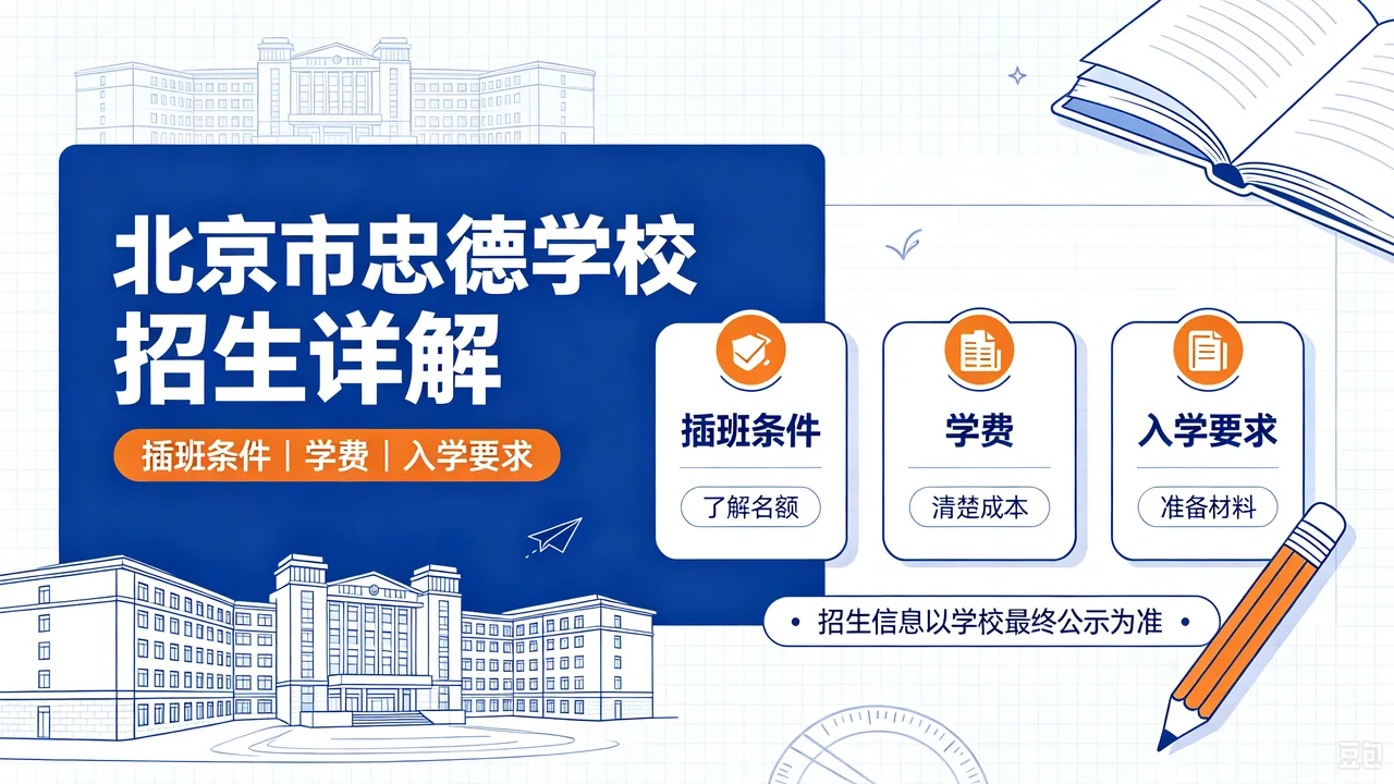 北京市忠德学校招生详解:插班条件、学费与入学要求