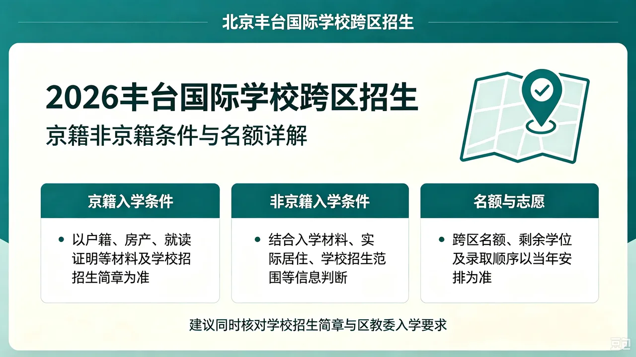 2026丰台国际学校跨区招生:京籍非京籍条件与名额详解