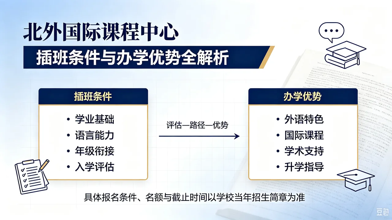 北外国际课程中心插班条件与办学优势全解析