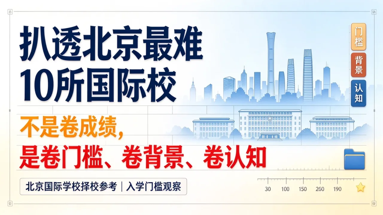扒透北京最难10所国际校:不是卷成绩,是卷门槛、卷背景、卷认知