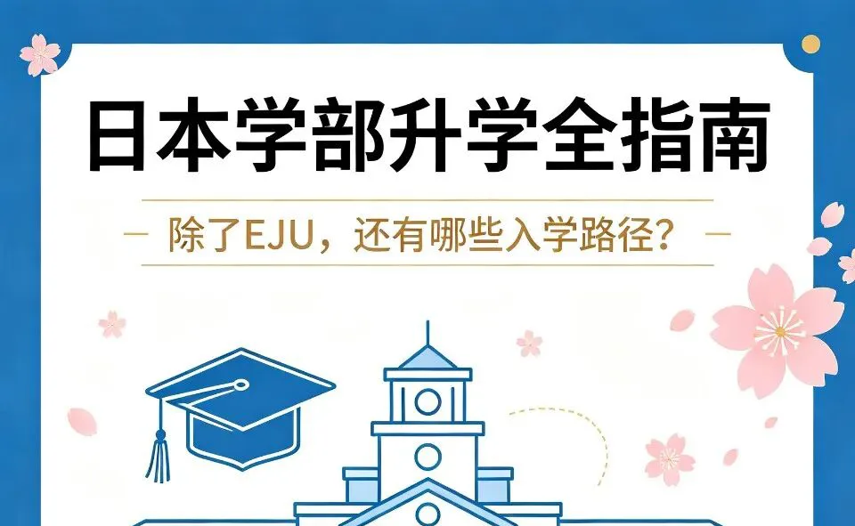 日本大学学部升学全攻略:6大入学方式+考试体系深度解析,除了EJU还有这些路径!