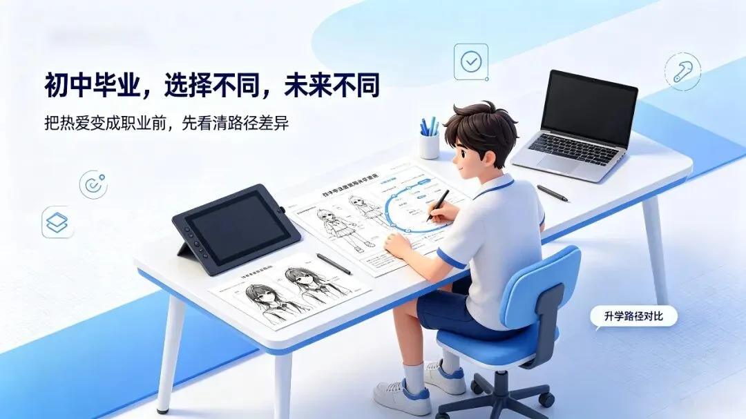 初中毕业想学动漫?3+2职高、中本贯通、日高班,哪条路才是真正的长坡厚雪?