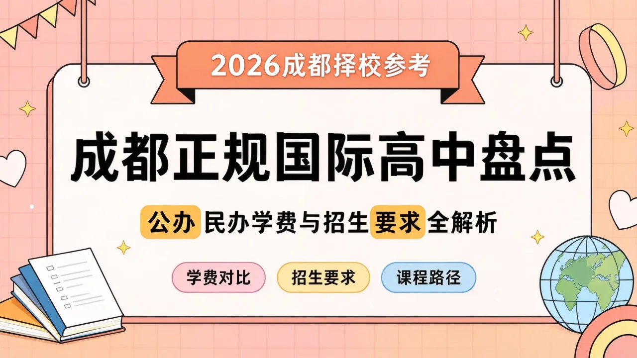 2026成都正规国际高中盘点:公办民办学费与招生要求全解析