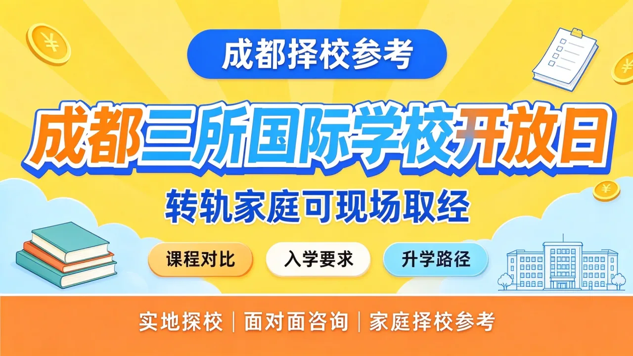 成都三所国际学校开放日,转轨家庭可现场取经