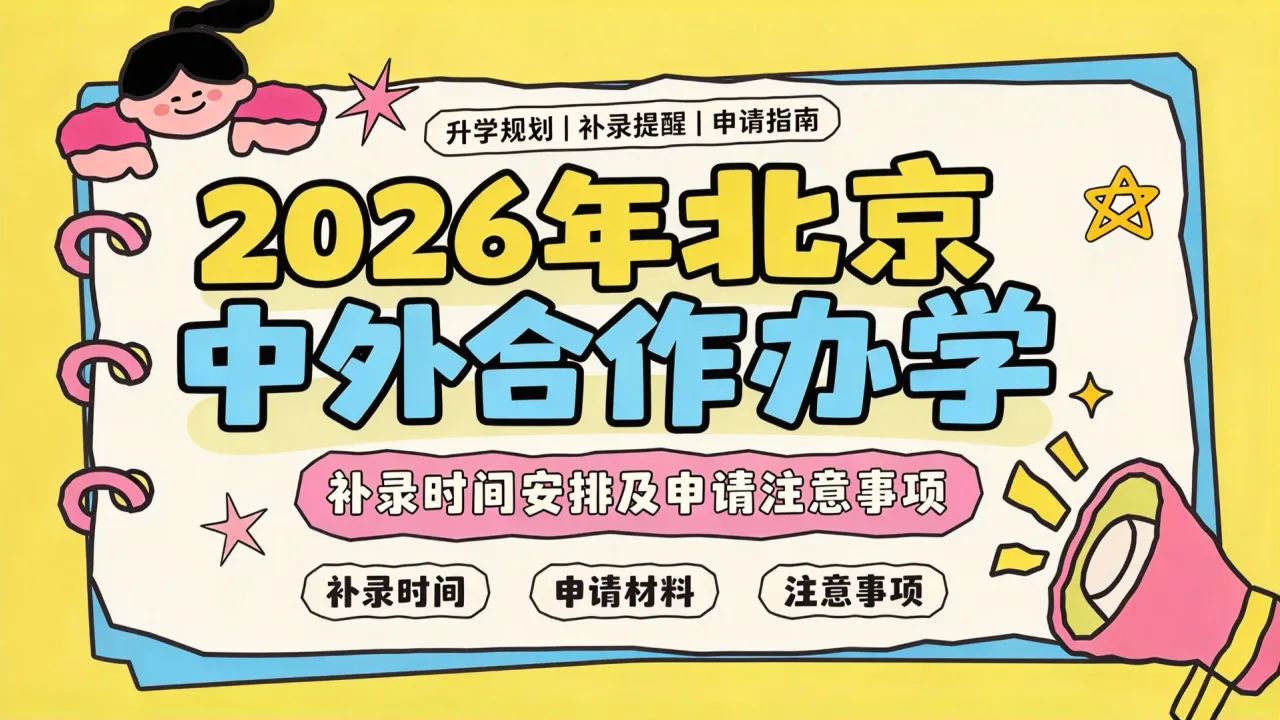 2026年北京中外合作办学补录时间安排及申请注意事项