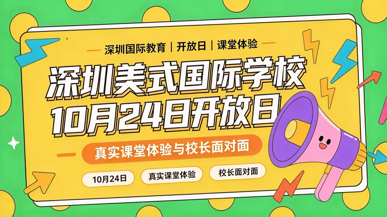 深圳美式国际学校10月24日开放日:真实课堂体验与校长面对面