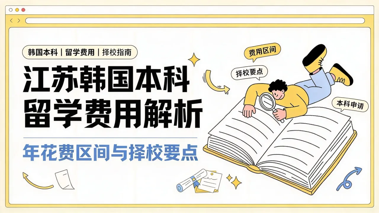 江苏韩国本科留学费用解析:年花费区间与择校要点