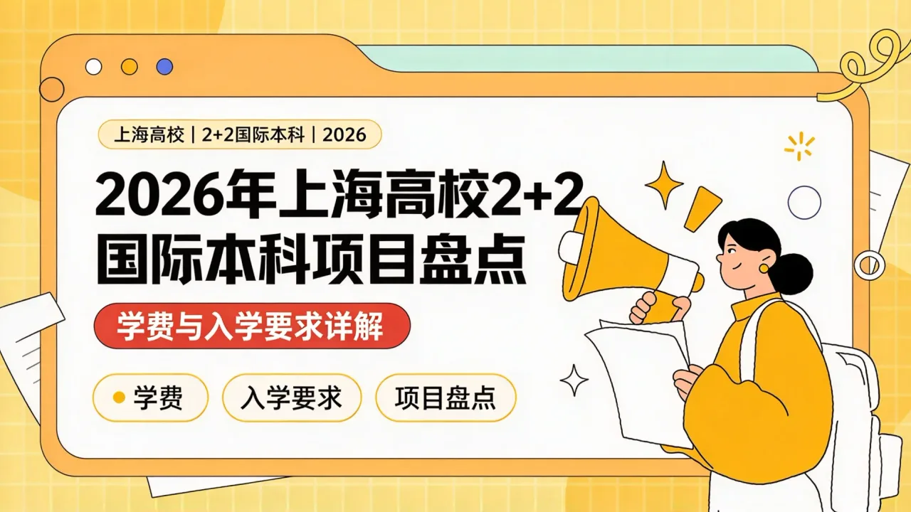 2026年上海高校2+2国际本科项目盘点:学费与入学要求详解