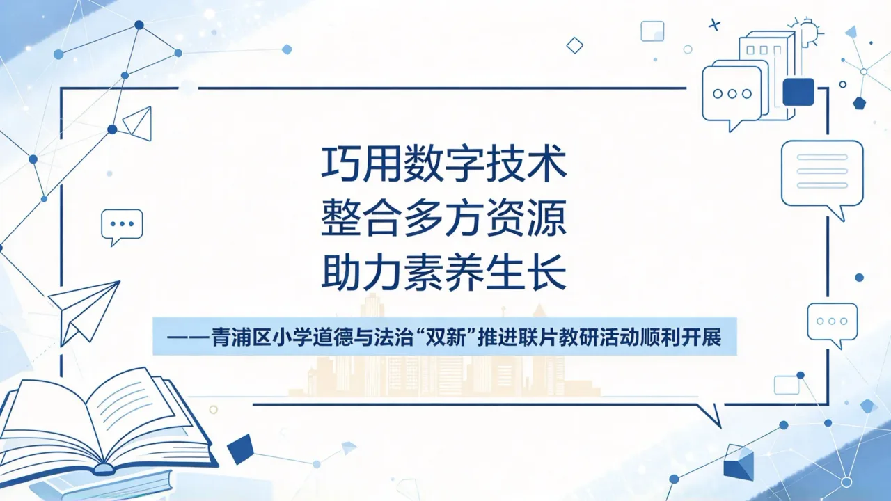 巧用数字技术 整合多方资源 助力素养生长——青浦区小学道德与法治“双新”推进联片教研活动顺利开展