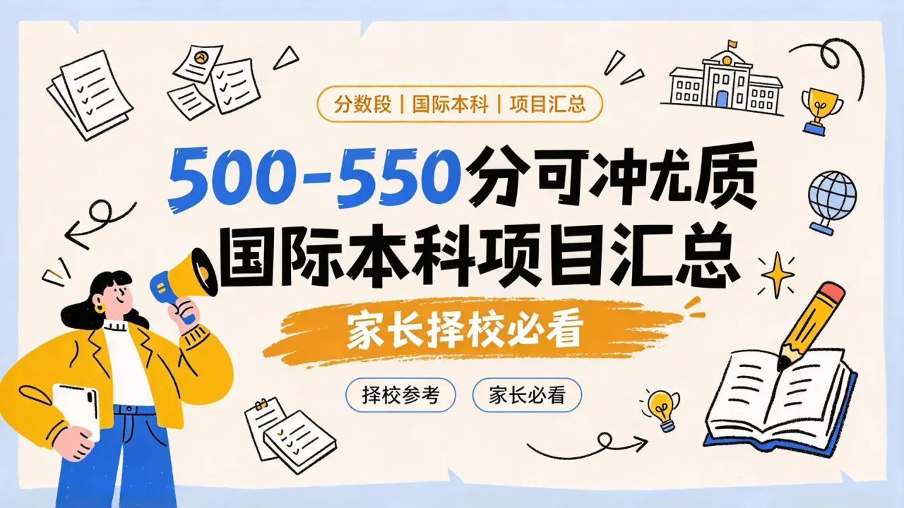 500-550分可冲优质国际本科项目汇总,家长择校必看