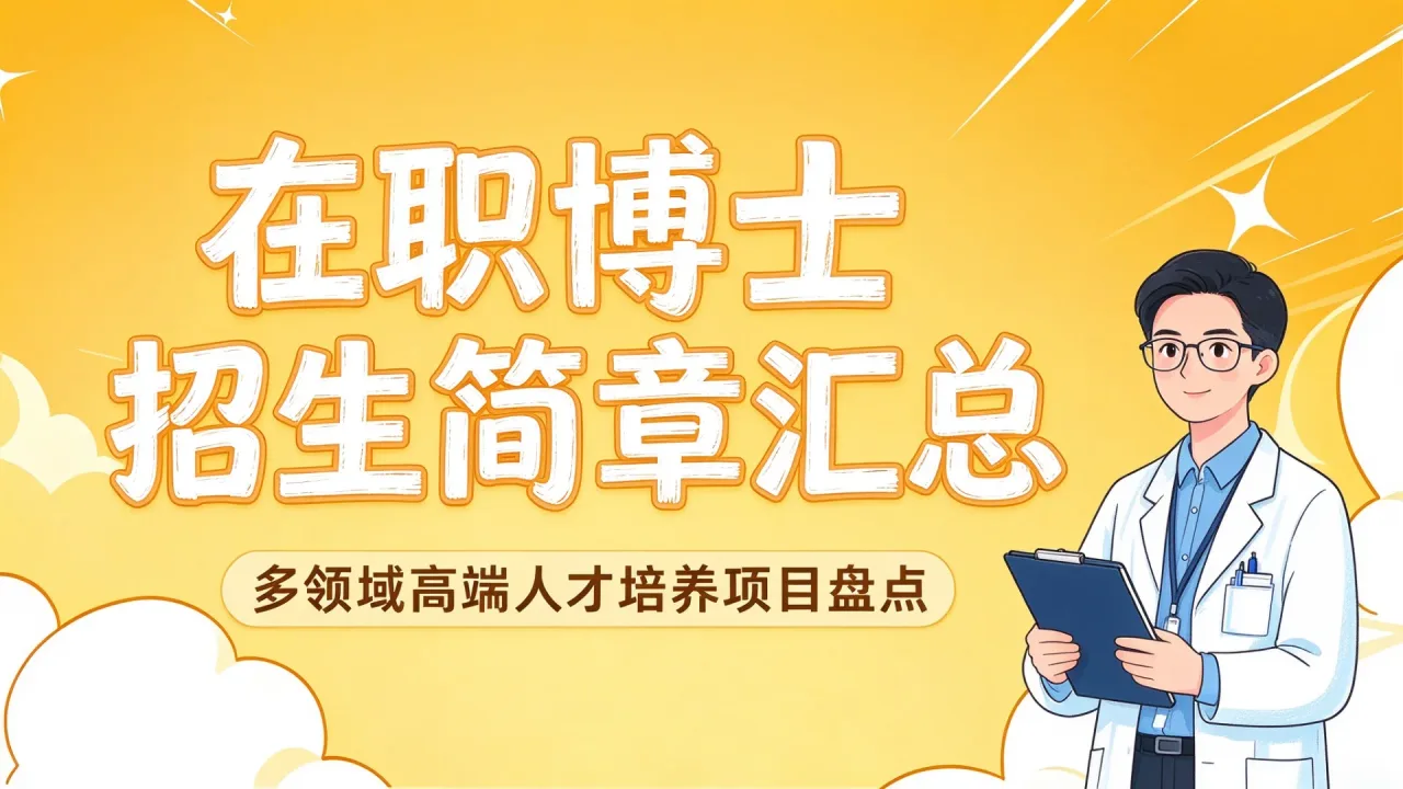 在职博士招生简章汇总:多领域高端人才培养项目盘点