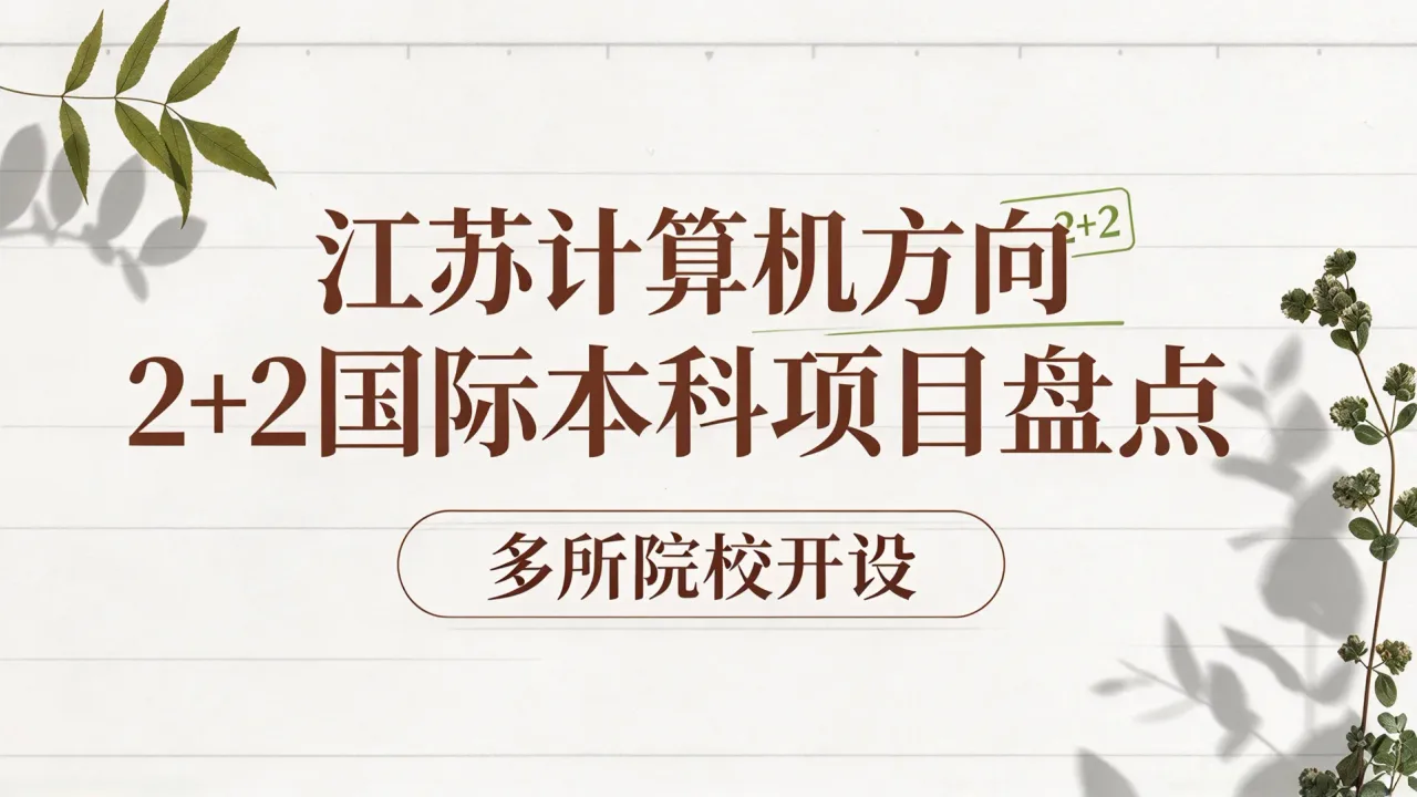 江苏计算机方向2+2国际本科项目盘点:多所院校开设