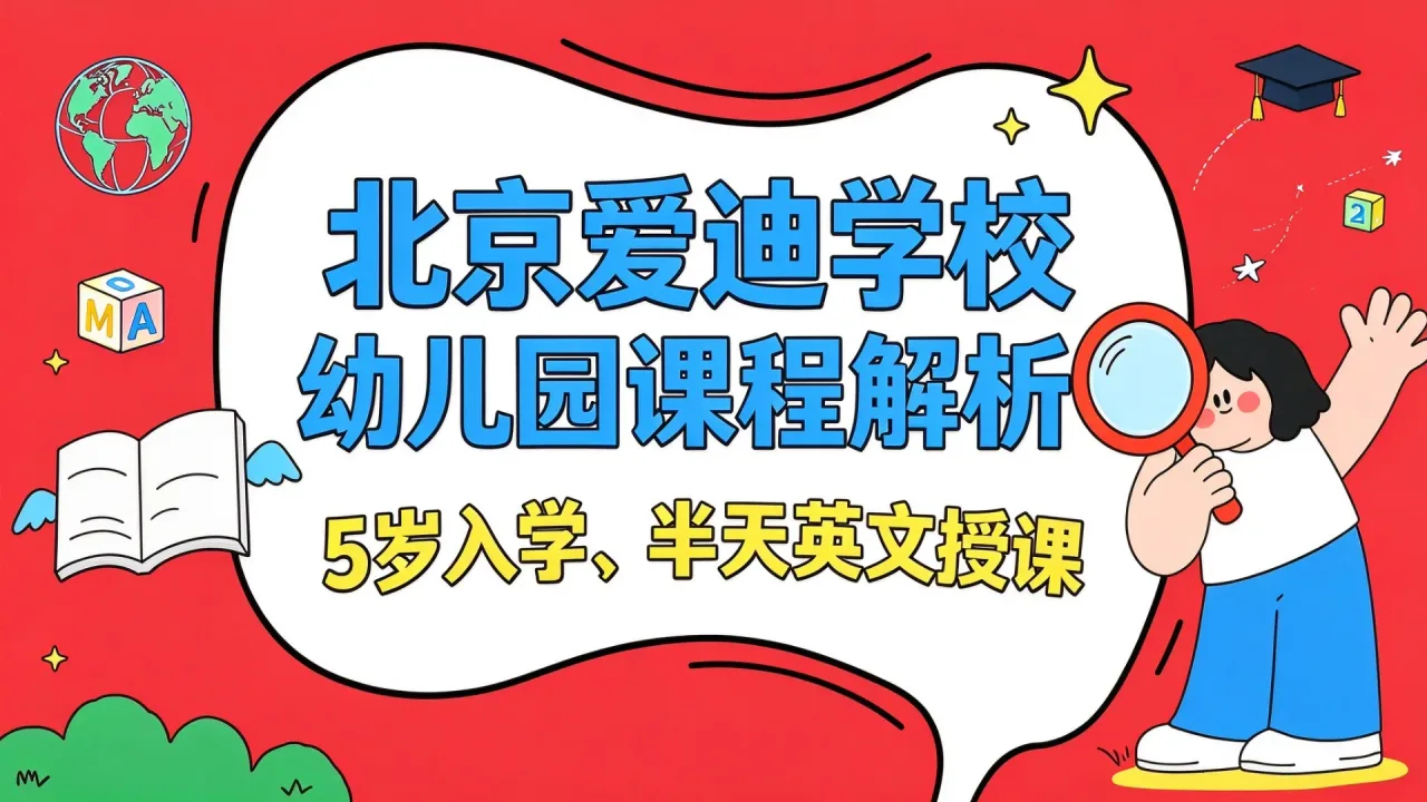 北京爱迪学校幼儿园课程解析:5岁入学、半天英文授课