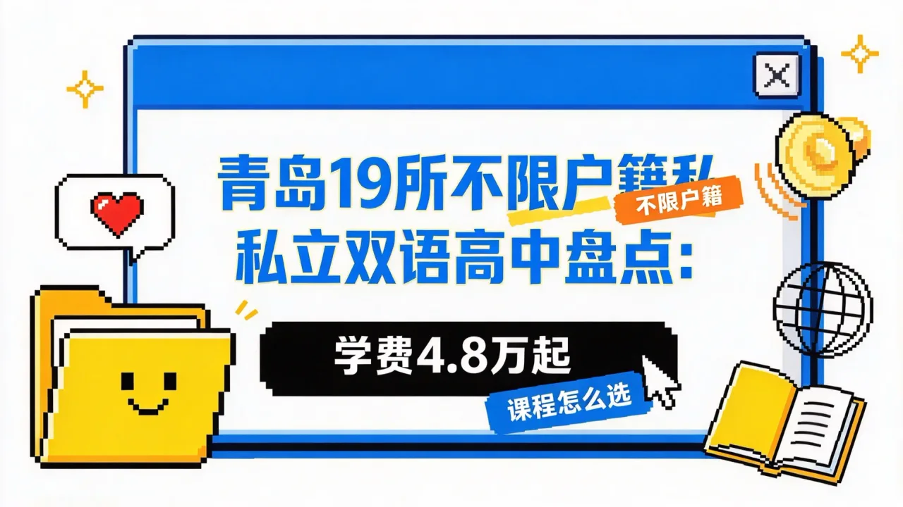 青岛19所不限户籍私立双语高中盘点:学费4.8万起,课程怎么选