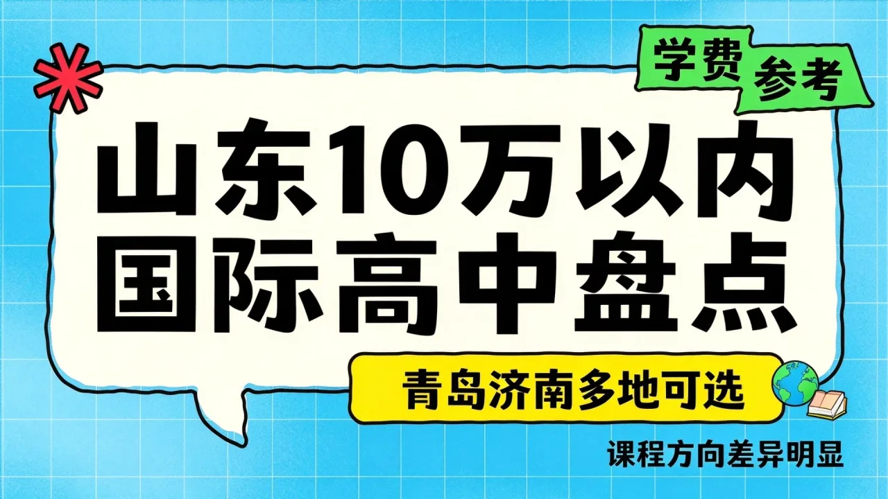 山东10万以内国际高中盘点:青岛济南多地可选,课程方向差异明显