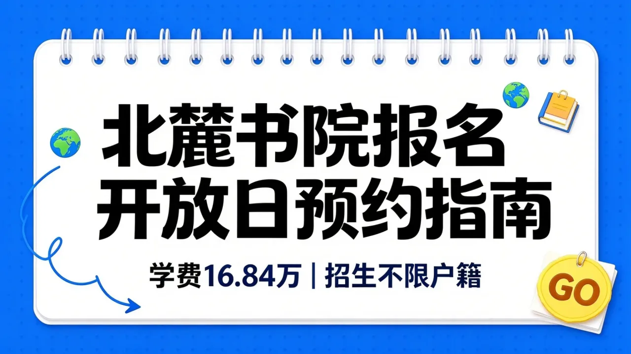 北麓书院报名与开放日预约指南:学费16.84万,招生不限户籍