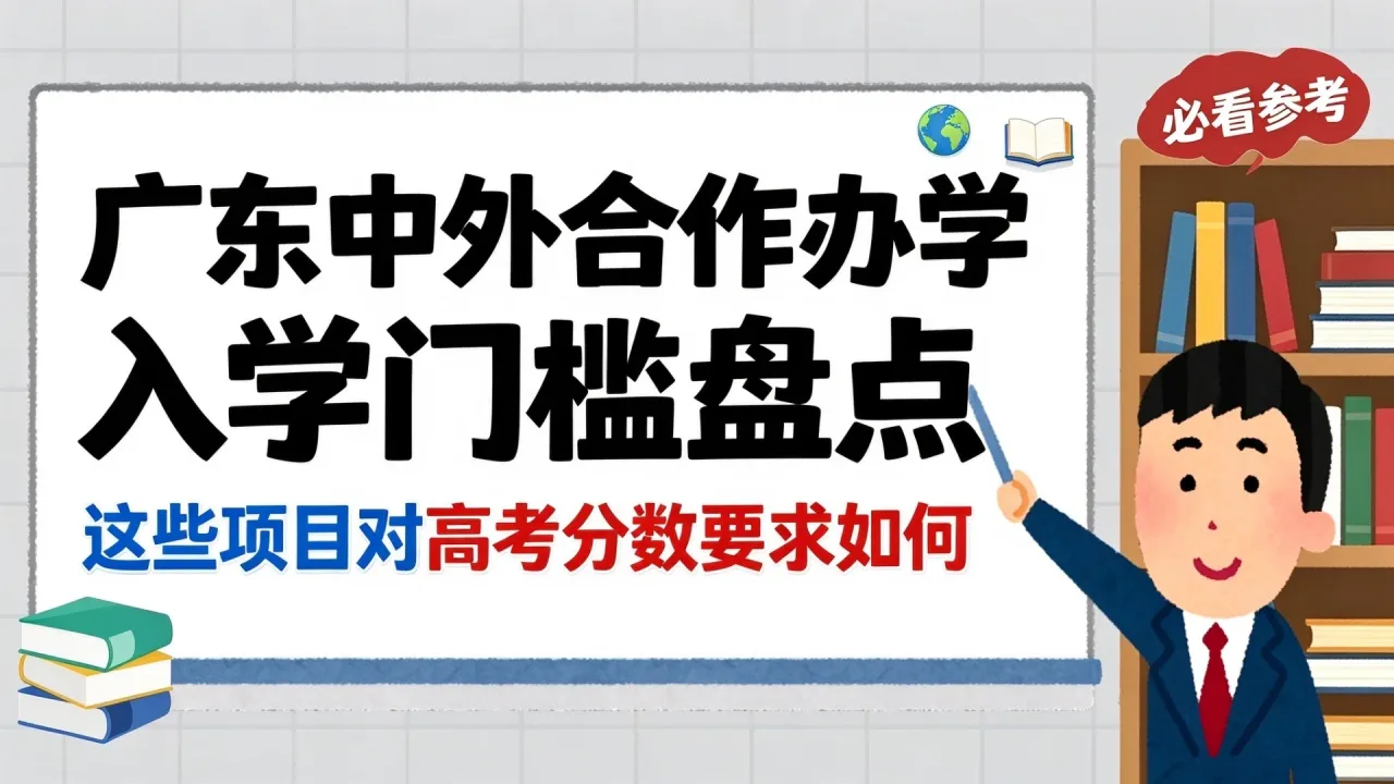 广东中外合作办学入学门槛盘点:这些项目对高考分数要求如何