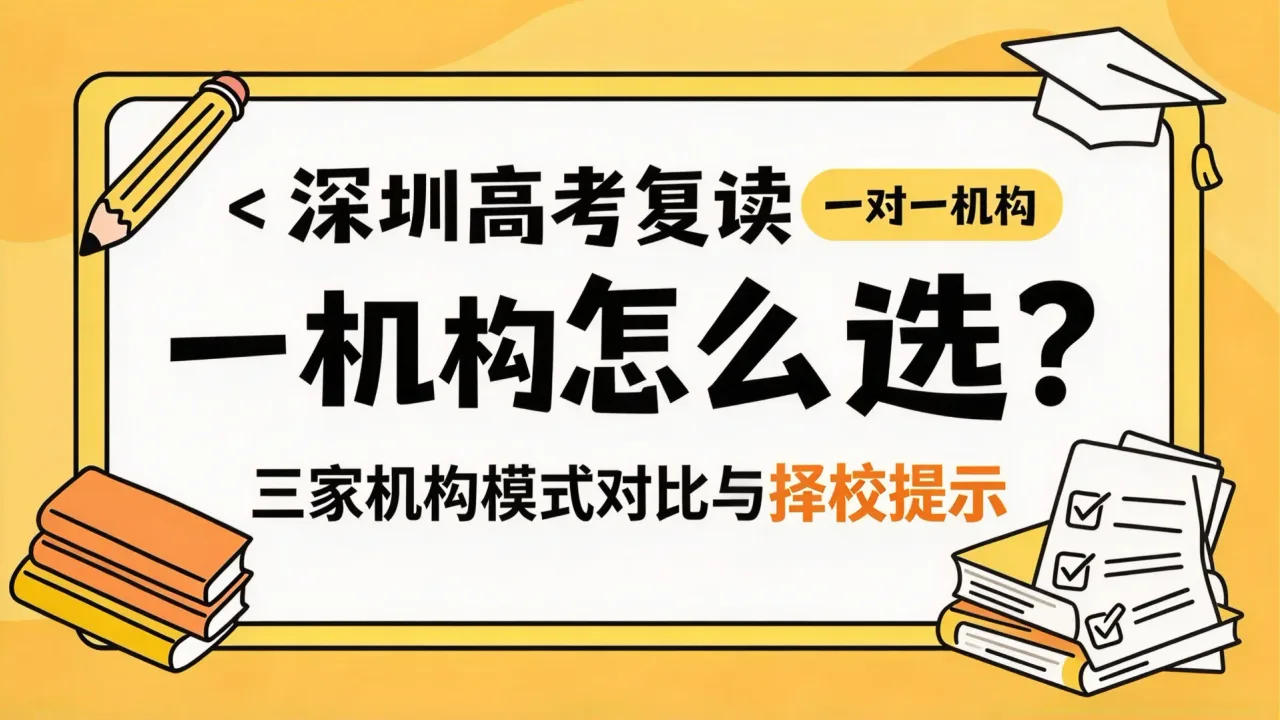 深圳高考复读一对一机构怎么选?三家机构模式对比与择校提示