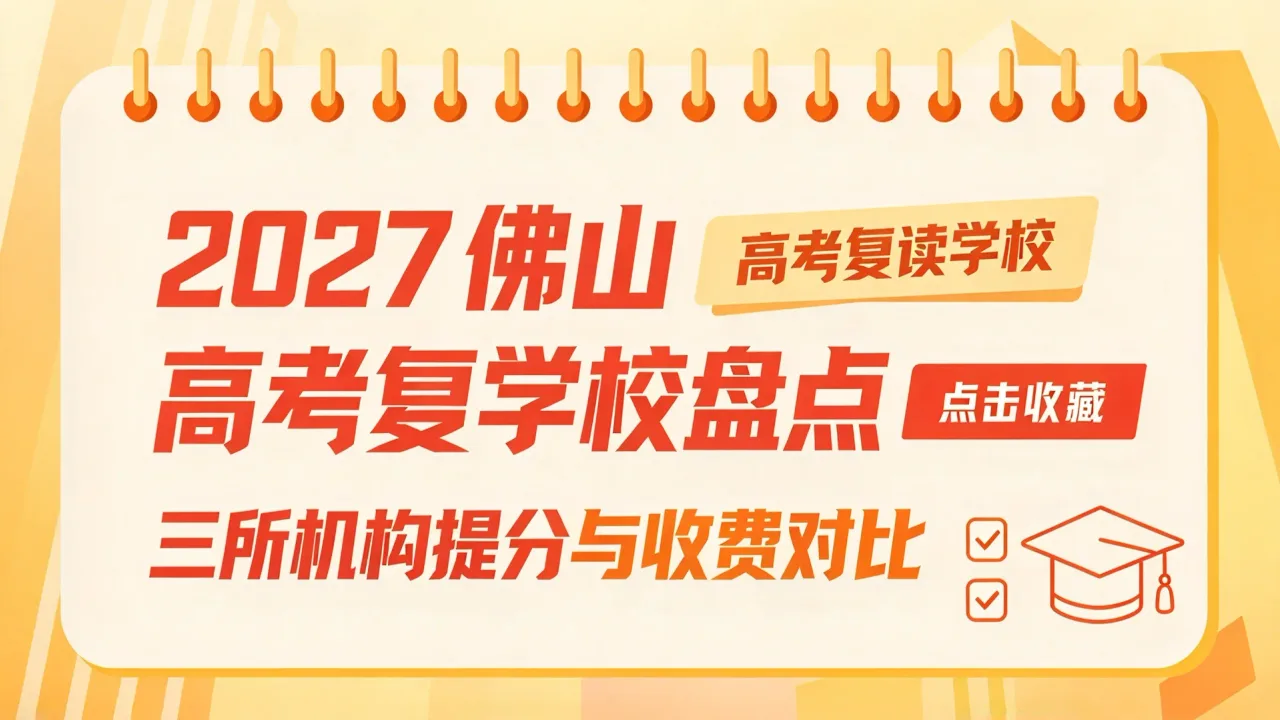 2027佛山高考复读学校盘点:三所机构提分与收费对比