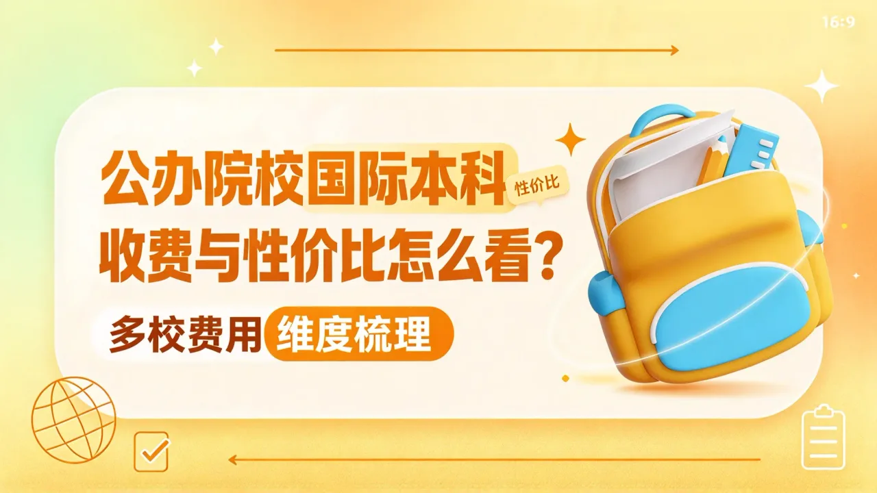 公办院校国际本科收费与性价比怎么看?多校费用维度梳理