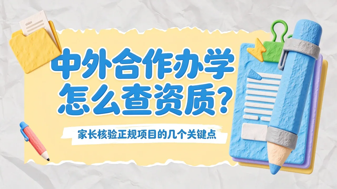 中外合作办学怎么查资质?家长核验正规项目的几个关键点