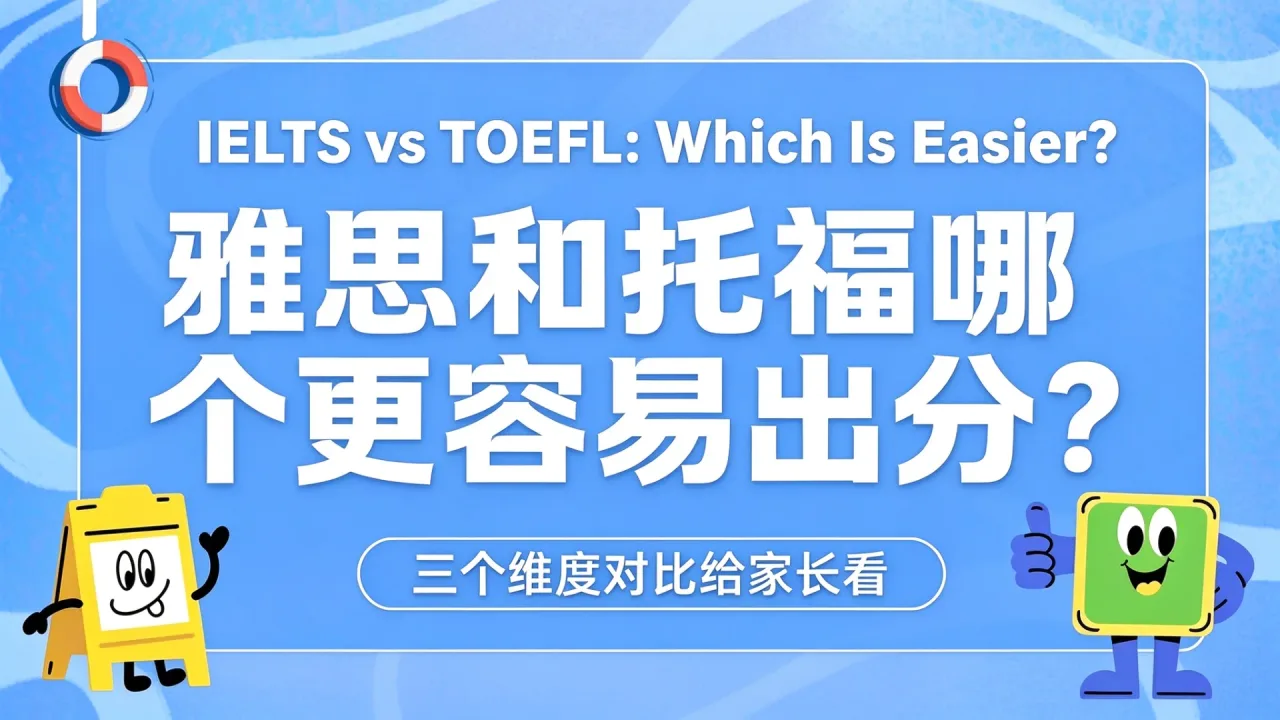 雅思和托福哪个更容易出分?三个维度对比给家长看