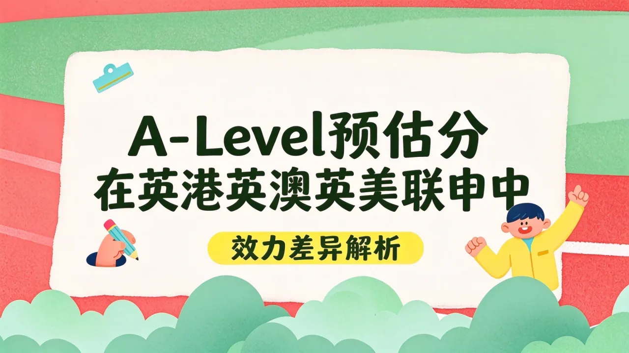 A-Level预估分在英港英澳英美联申中效力差异解析