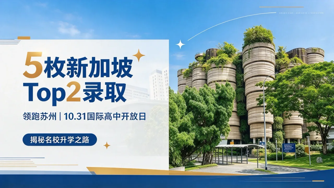 5枚新加坡Top2录取领跑苏州|10.31国际高中开放日,揭秘名校升学之路