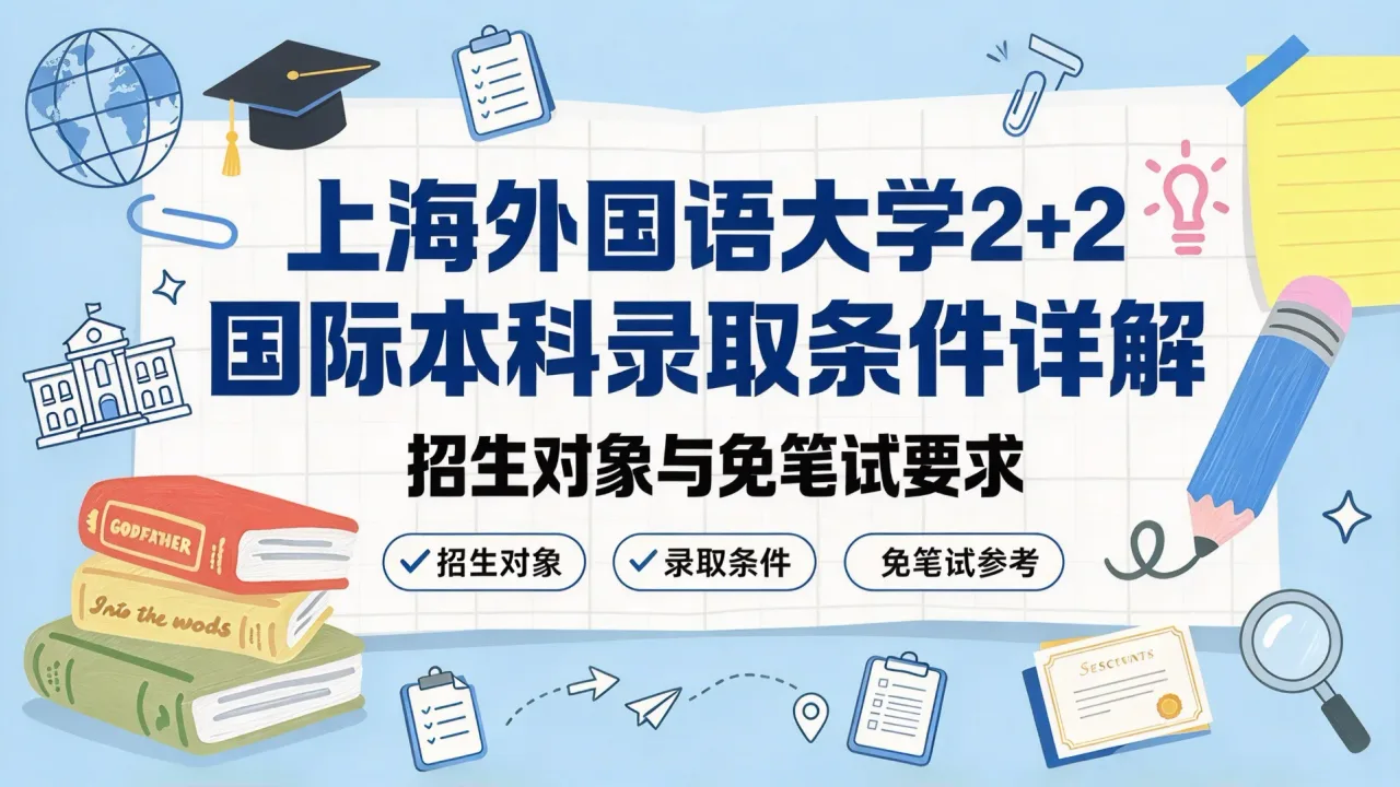 上海外国语大学2+2国际本科录取条件详解:招生对象与免笔试要求
