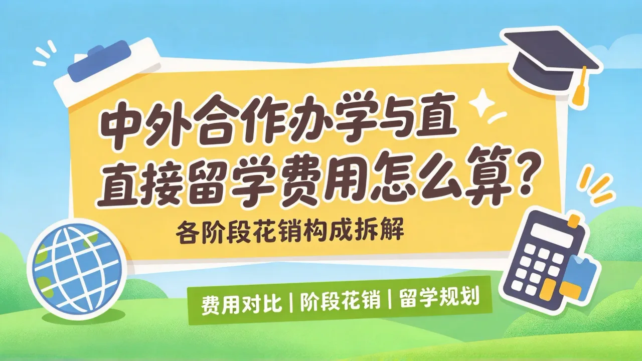 中外合作办学与直接留学费用怎么算?各阶段花销构成拆解