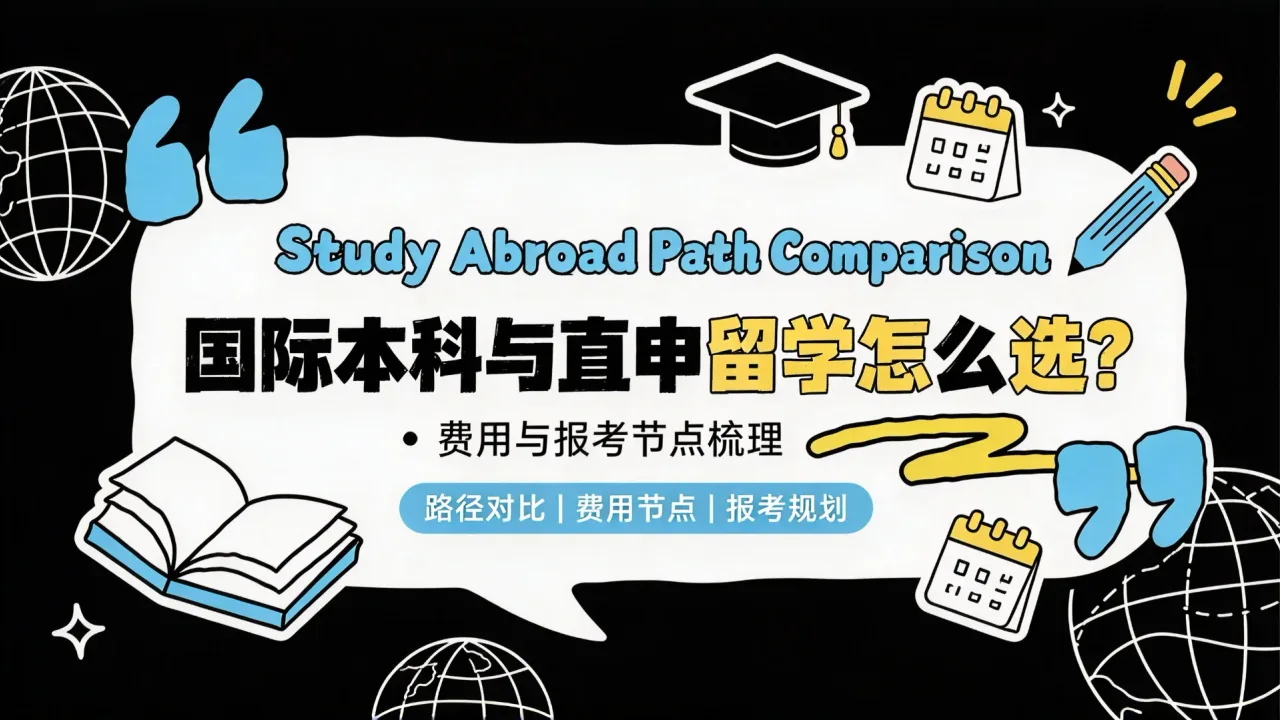 国际本科与直申留学怎么选?费用与报考节点梳理