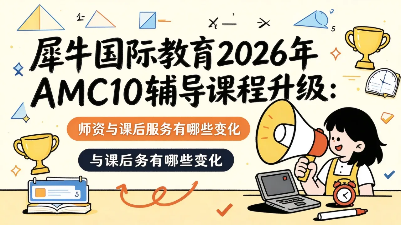 犀牛国际教育2026年AMC10辅导课程升级:师资与课后服务有哪些变化