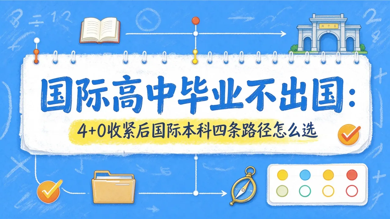 国际高中毕业不出国:4+0收紧后国际本科四条路径怎么选