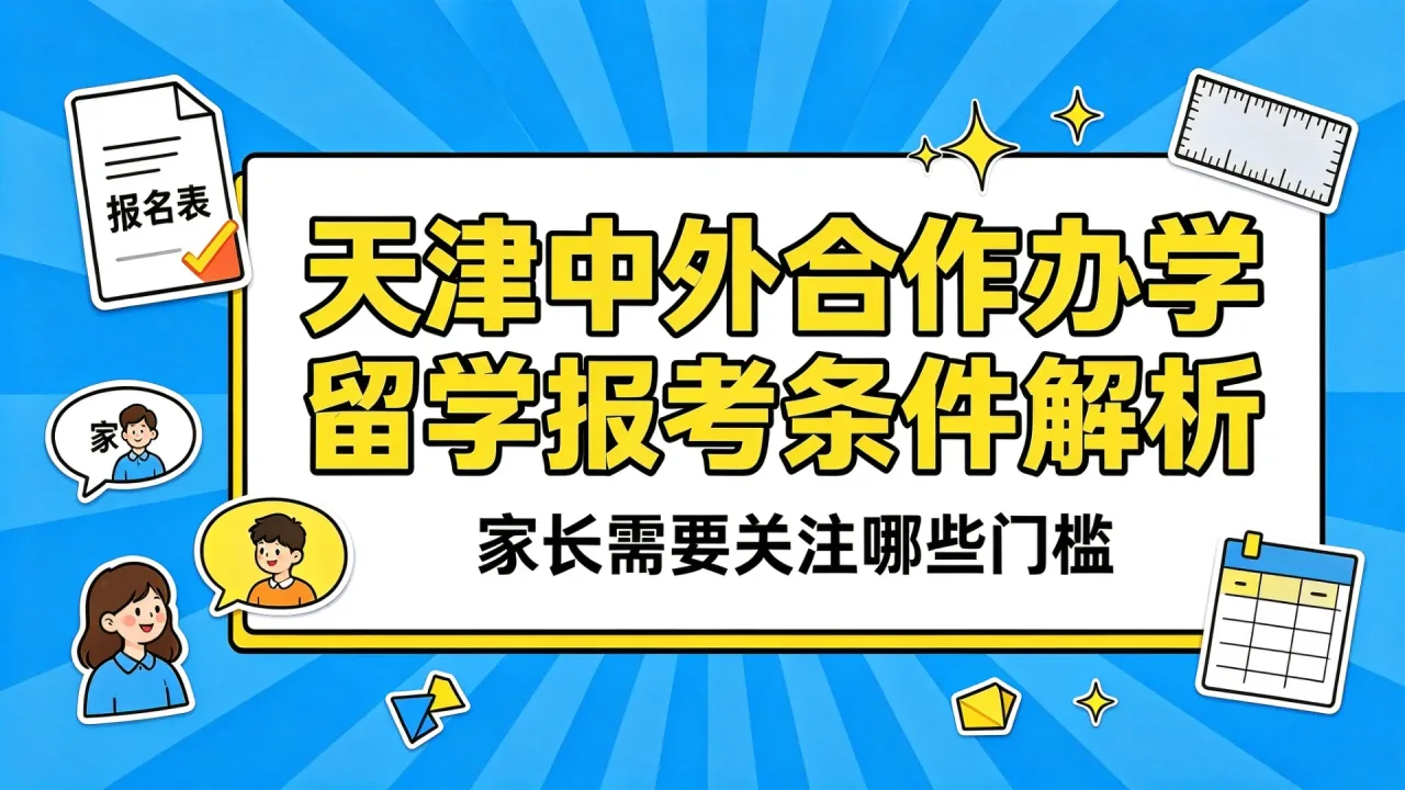 天津中外合作办学留学报考条件解析:家长需要关注哪些门槛