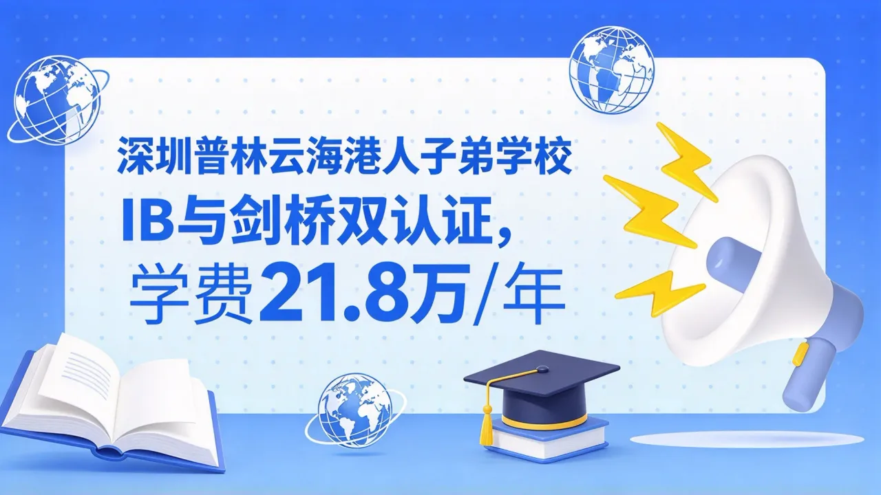 深圳普林云海港人子弟学校:IB与剑桥双认证,学费21.8万/年